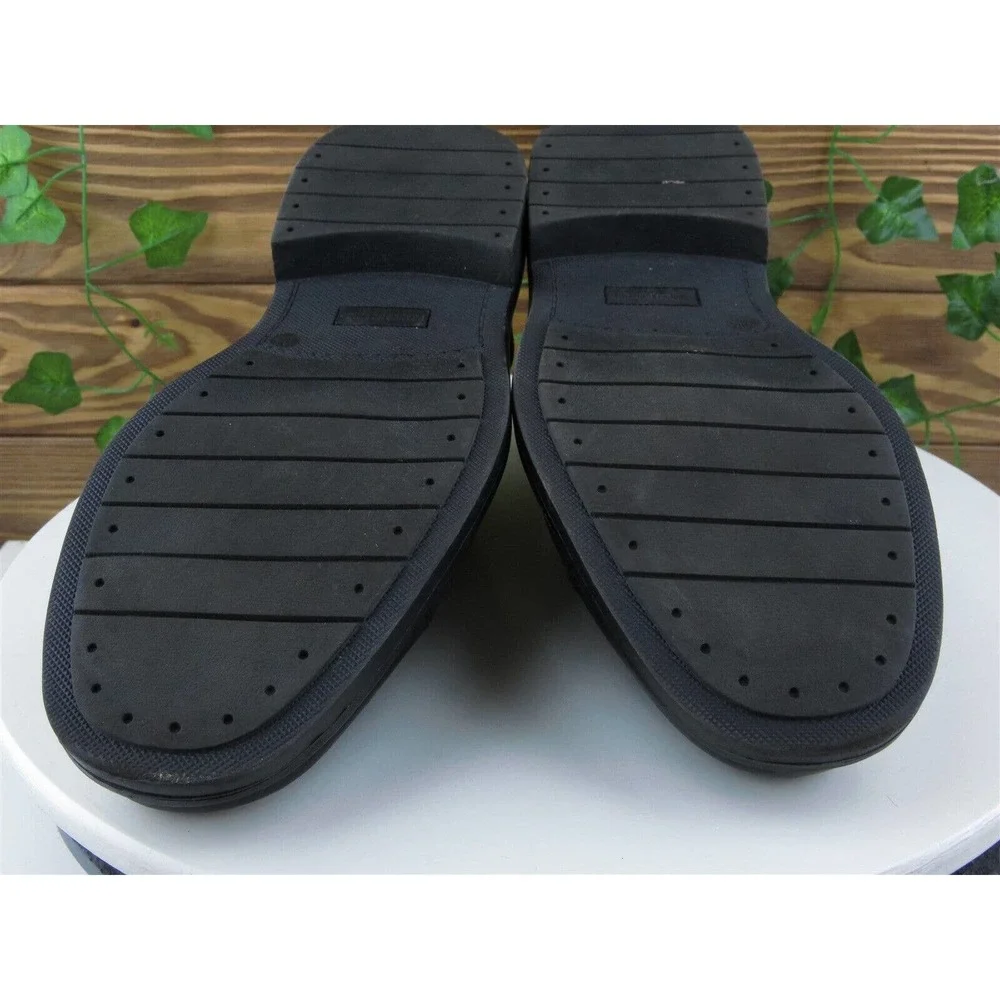 Franco Fortini Sz 10.5 Medium Derby Oxfords‎ Black Leather Men Lace Up Riviera
